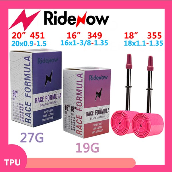 RideNow TPU Faltbarer Fahrradschlauch 20' 451 16' 349 18' 355x0.9 1/1-8 1-3/8 1.35 1.5 1.4 1-1/4 BMX Fahrradreifen Pneu Aro