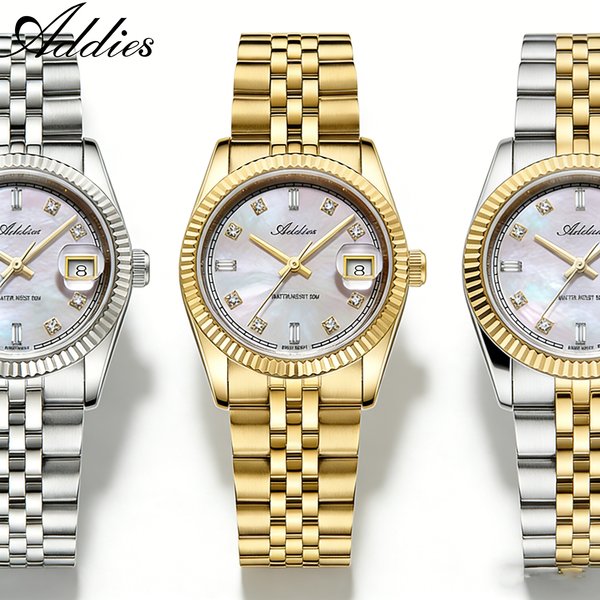 ADDIES – montre de luxe pour femmes, verre saphir de 28mm, étanche à 50m, en acier inoxydable 316L, montre-bracelet à Quartz pour femmes