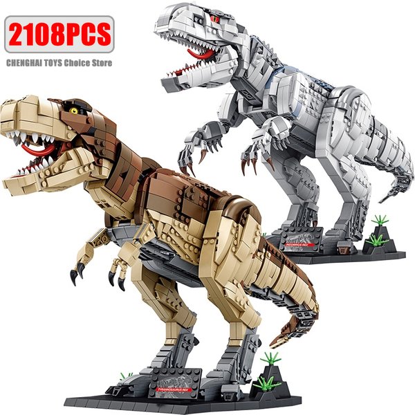 Jurassic Park – blocs de construction du monde des dinosaures, ensembles de briques tyrannosaure Rex, Brachiosaure, jouets pour garçons, cadeaux de noël pour enfants