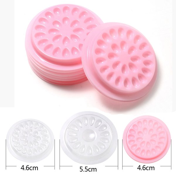 Wholesale False Eyelashes Glue Holder Eyelash Extension Supplies Eye Lashes Glue Tools Lashes Extension Pallet Pads Plastic