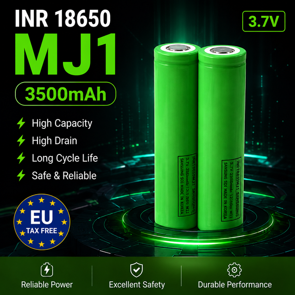 18650 3500mAh Entladung INR18650-MJ1 3,7V 18650 Akku 3,7V Wiederaufladbarer Akku
