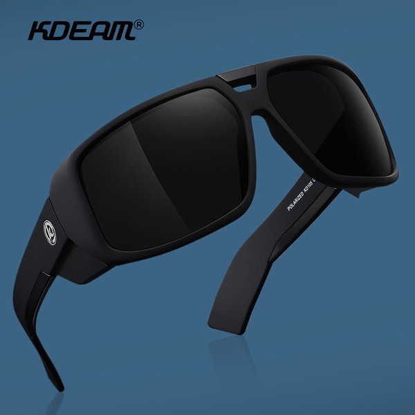 KDEAM 2026 Trendiges Design Großrahmige Polarisierte Sonnenbrille Neue Outdoor Winddichte Fahrbrille Angelbrille mit Metallscharnieren