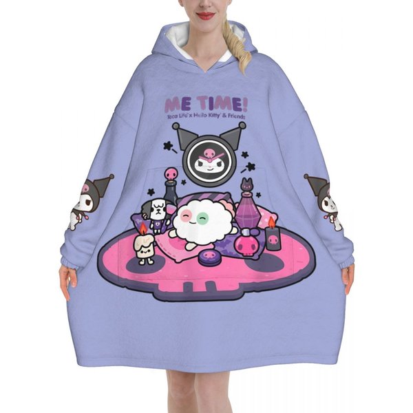 Melody And Kuromi Blanket Hoodies, Gifts For Friends