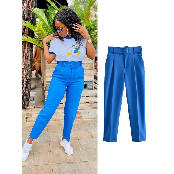 MUJER Women Pants Pencil High waist Trousers Office Wear Pants for Women Autumn Cropped Pants outfits Women's Formal Pants