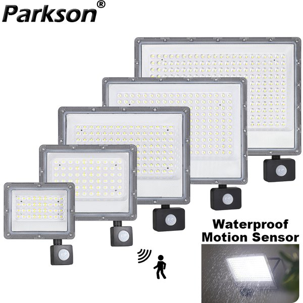 Projecteur LED avec capteur de mouvement PIR, projecteur d'extérieur 220V, 50W 100W 200W 300W 500W, étanche IP66, pour jardin