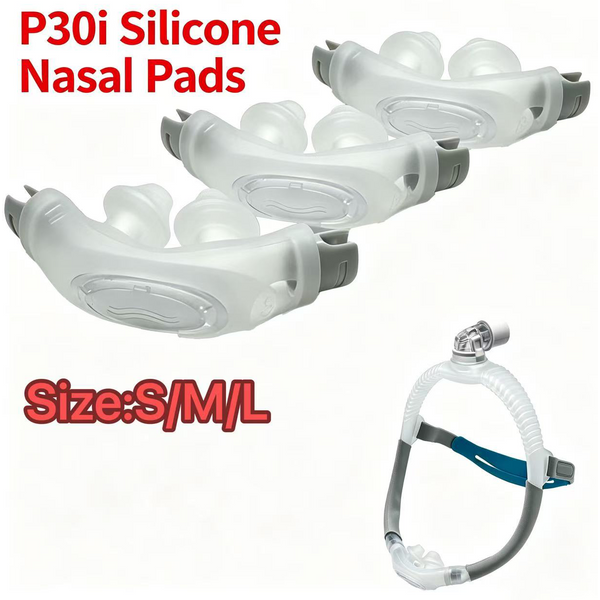 Ersatz-Nasenpolster aus Silikon, Größe S/M/L, kompatibel mit der P30i-CPAP-Maske, doppellagige, weiche und bequeme Ausführung, Zubehör.