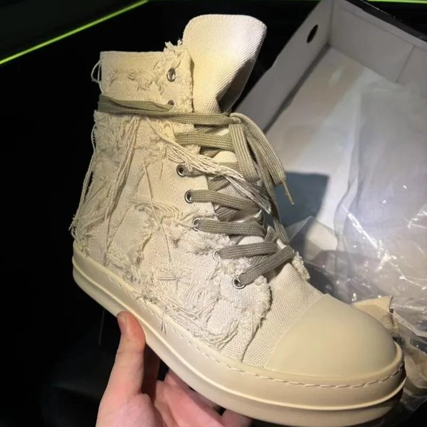 Trendige Damenschuhe, Exquisite High-Top Canvas Freizeitschuhe für Frauen, Street-Style Chunky Sneakers, Designer-Schuhe, Zapatos De Mujer