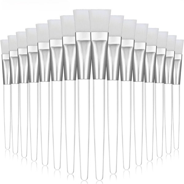 Gesichtsmaskenpinsel, weiche Borsten, transparenter Kristallstab, Gesichtsapplikatorpinsel, DIY, Hautpflege, Salon, Spa, Make-up-Tools