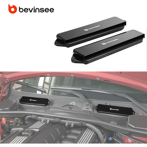BEVINSEE Innenraumluftfilter & Wetterschutz-Kits für BMW E90 E91 E92 E93 E81 E82 E87 E88 2005-2013, X1 E84 2010-2015
