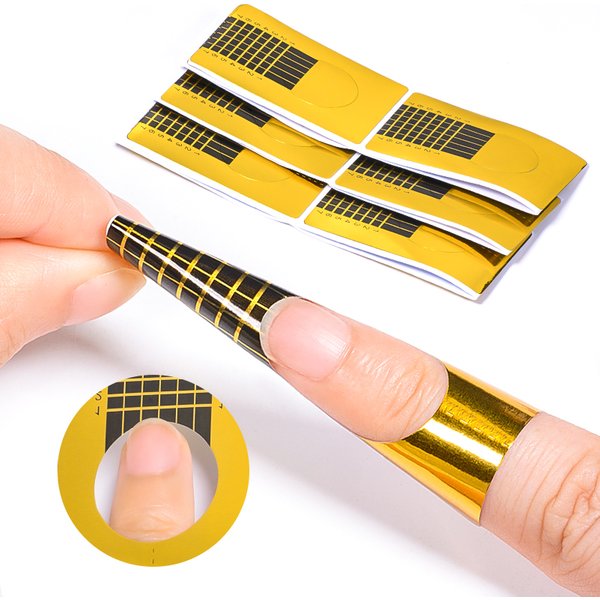Conseils de forme d'ongle français, Extension de Gel UV acrylique, Extension de forme de boucle, autocollant d'ongle, Guide d'art, moule de manucure, outils d'art des ongles
