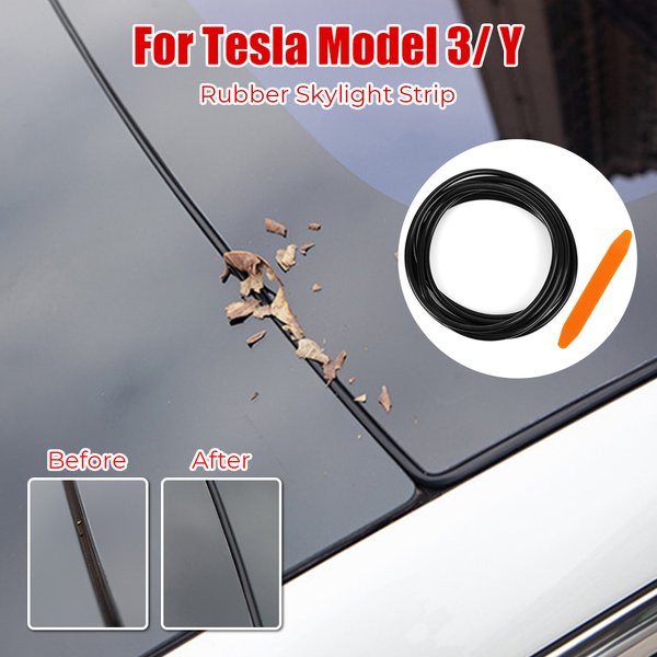 Joint de toit ouvrant Anti-poussière, scellant étanche pour Tesla modèle 3 modèle Y, accessoires de modification de voiture, bande de lucarne en caoutchouc, isolant de bruit