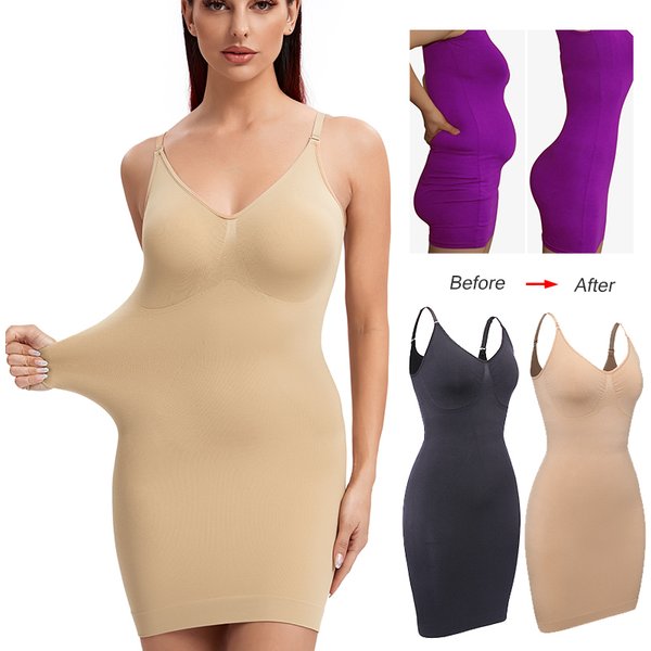 Frauen Ganzkörper Shape wear Leibchen Slips V Hals abnehmen Shaper Taille Trainer Korsett Bauch Kontrolle Slip für unter Kleider