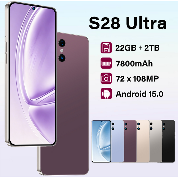 NOUVEAU Étui en silicone pour téléphones mobiles SMS S28 Ultra, accessoires, version globale 7,3 pouces, écran HD intelligent de haute qualité, Android