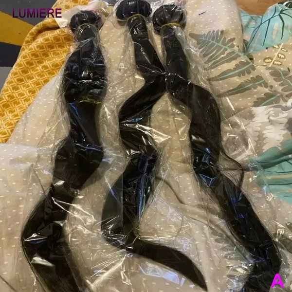 Extensions de cheveux humains vierges brésiliens, lisses comme des baguettes, 32 pouces, 18A, lots de 3 ou 4 mèches, offre spéciale