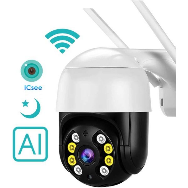4K 8MP CCTV IP Camera Smart Wifi PTZ Camera 5x Digital Zoom AI Human Detection ONVIF Wireless Home Security Protection iCsee
