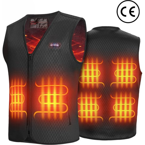 Ogrzewana kamizelka motocyklowa zimowa męska damska, elektryczna kurtka grzewcza USB do jazdy na nartach, wędkowania i aktywności na świeżym powietrzu.