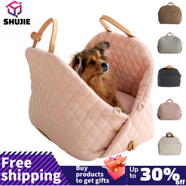 Sac à main portable lavable pour animal de compagnie, siège de voiture de luxe, lit de voyage pour petits chiens et chats, fourre-tout pour chiots, rehausseur de sécurité pour animaux de compagnie