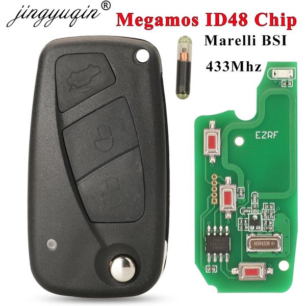 jingyuqin 433MHz Megamos ID48 Remote Key Fob For Fiat Bravo Linea Stilo Punto Ducato Ypsilon Daily PEUGEOT BOXER Citroen Jumper