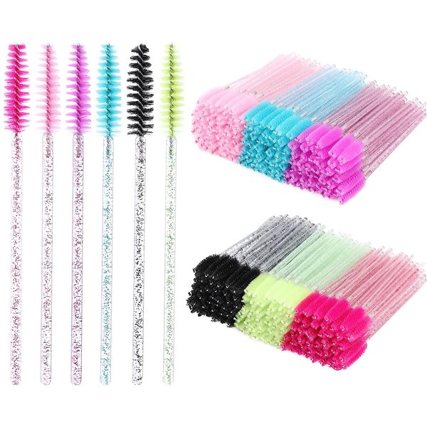100Pcs Kristall Wimpern Pinsel Einweg Mascara Wands Wimpern Verlängerung Microbrush Augenbraue Applikator Make-Up Pinsel