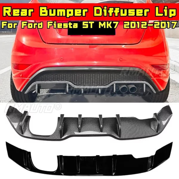 Pour Ford Fiesta ST MK7 2012-2017 Kit de carrosserie diffuseur de pare-chocs arrière séparateur de pare-chocs arrière garde tablier couverture de lèvre accessoires de voiture