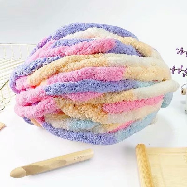 Gros fil de Chenille géant pour tricot de couverture fil de Crochet épais maison bricolage bras-maillotage coussin, tapis, 250g, 27m,