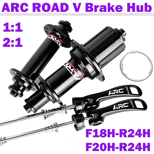 Moyeux de vélo de route ARC 24H moyeu de vélo V frein 4 cliquets 48 clics avant 100 arrière 130MM moyeu de roulement 20 24 trous ultraléger 280g 8-11S