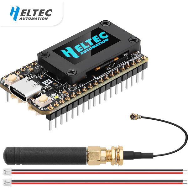 Carte de développement Heltec V4.3 Meshcore Meshtastic GPS ESP32 SX1262 avec écran OLED 0,96 pouce, alimentation solaire, réseau maillé WiFi LoRa BLE 28dBm