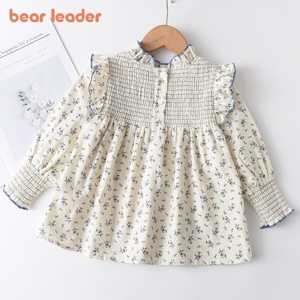 Bear Leader – chemisiers floraux pour filles, 100% coton, vêtements à fleurs pour bébés, chemises douces à volants, vêtements décontractés pour enfants de 1 à 5 ans