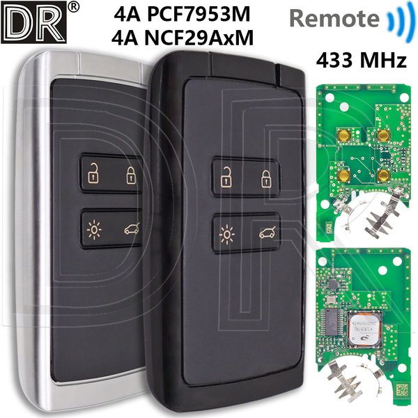 Świetny KR5IK4CH-01 4A Chip 433MHz Samochodowy kluczyk zdalnego sterowania do Renault Megane IV Kadjar Clio5 Zoe2 Koleos Captur Scenic Talisman Espace 5