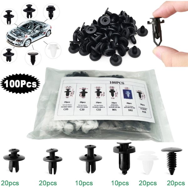 Universell Auto Fastener Clip 50-100 stücke Auto Körper Push Retainer Pin Niet Stoßstange Tür Trim Panel Retainer Fastener kit Auto