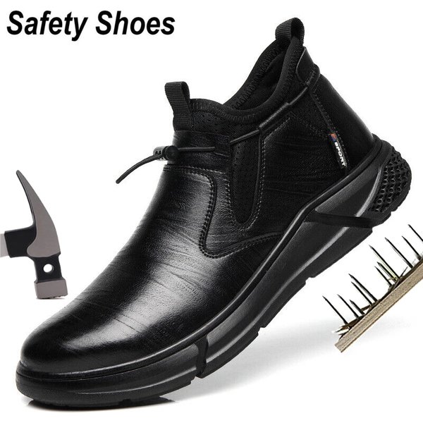 Fashion Safety Shoes Men's Work Steel Toe Caps Male Indestructible Work Boots Protective Shoes Puncture-Proof Security Footwear