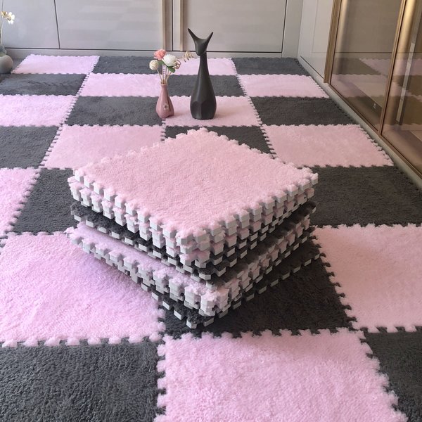 Tapis de chambre de Style Ins, chambre à coucher, couverture de chevet pour enfants, salon résistant aux taches, tapis d'épissure, tapis de sol 30x30 Cm, 20 pièces