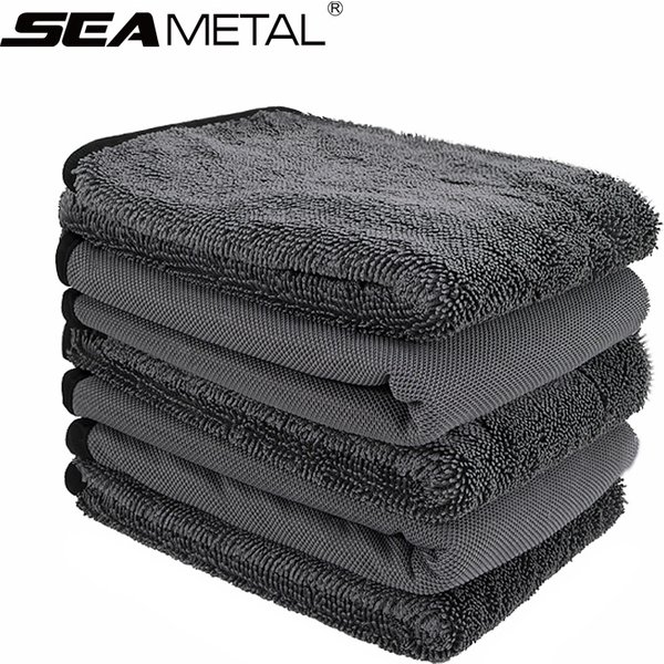 SEAMETAL Microfiber Towels Motorcycle Washing Towel Micro Fiber 600GSM Soft Rag Car Cleaning Cloth Motorbike Wash Rags Accessory