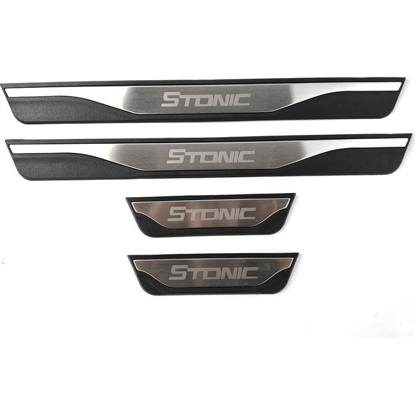 4 pièces/lot ABS acier inoxydable pour 2017-2023 KIA STONIC YB seuil de porte pédale bienvenue plaque de protection décoration couverture