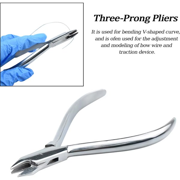 Pince orthodontique professionnelle à 3 broches pour la mise en forme/flexion du fil d'acier, outils de laboratoire Ortho, pince dentaire