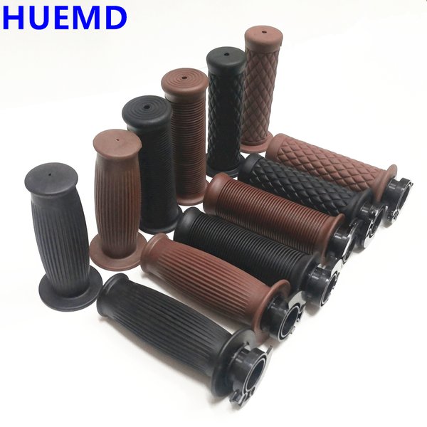 Nowe 7/8 "22mm Retro gumowe uchwyty na kierownicę motocykla antypoślizgowe uchwyty motocyklowe kompatybilne z motocyklem ATV pitbike