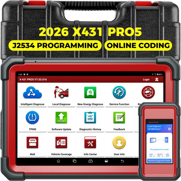 X431 Pro5 LAUNCH Bidirektionales OBD2-Autodiagnosetool, J2534-Programmierwerkzeug, keine IP-Beschränkung, über 50 Reset-Funktionen, ECU-Codierung, Personalisierung, Aktiver Test, Wegfahrsperre