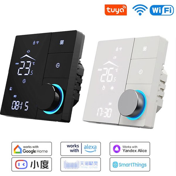 AC90~240V SDM9 Knopf-Touch-Steuerung Intelligenter Fußbodenheizungsthermostat 16A mit Tuya WiFi Gaskessel Wasserheizung 3A Programmierbar