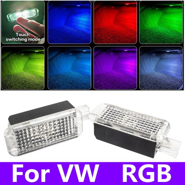 Lampe de plancher LED RVB pour voiture, accessoire de lumière pour VW Sharan 7N Touareg 7P 7L Passat CC B5 gods B7 B8 B9 Arteon Golf 6 7 MK6