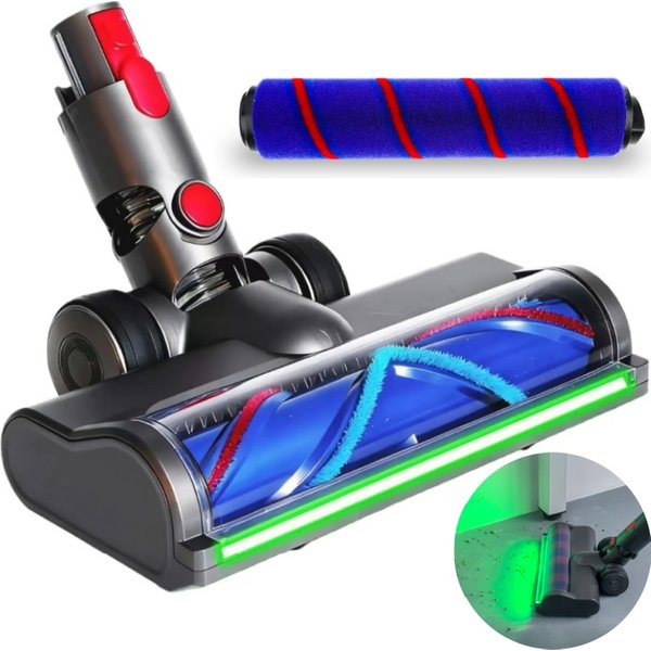 Têtes de rechange pour aspirateur, pour Dyson V15 (SV22 SV47), V11 (SV14 SV15 SV17 SV28), brosse motorisée anti-emmêlement avec lumière LED, tête d'aspirateur sans fil à dégagement rapide, V10 (SV12