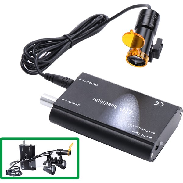 Lumière LED sur les Loupes dentaires avec filtre lampe LED Portable chirurgie de dentisterie lumière chirurgicale