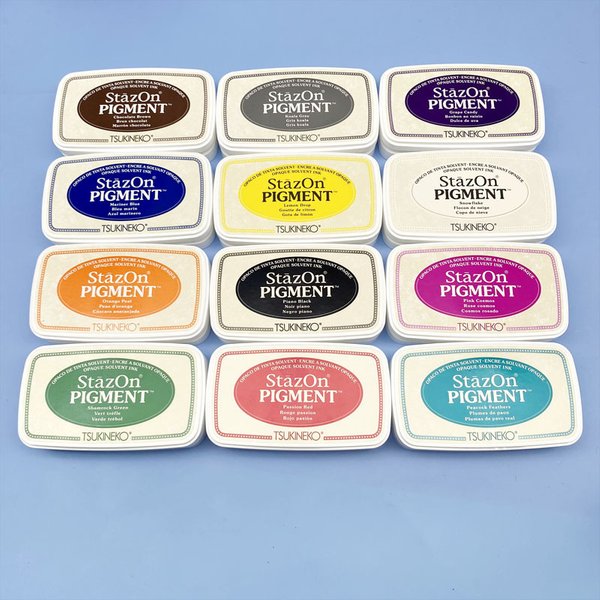 Color Ink Pad DIY Decorative Rubber Stamp Handbook Oil-based Printing Craft Supplies