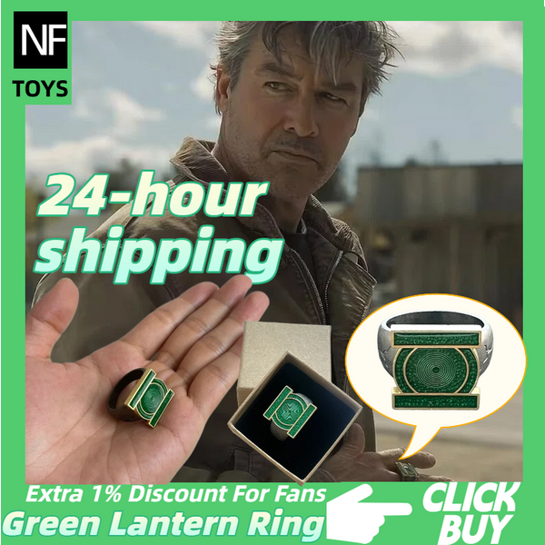 2026 Lanterns Green Lantern Corps Green Lantern Ring Metal Cosplay American TV Series Halloween Decorations Surrounding Gifts