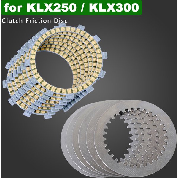 Kit de disques de Friction d'embrayage de moto, plaque en acier, pour Kawasaki KDX 125 KDX 200 KL 250 Super Sherpa KLX250S KLX 250 KLX 300 KLX250