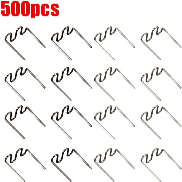 Agrafes à chaud pour soudeur en plastique, 500 pièces, réparation du plastique, agrafes ondulées Standard prédécoupées, soudage de pare-chocs de voiture
