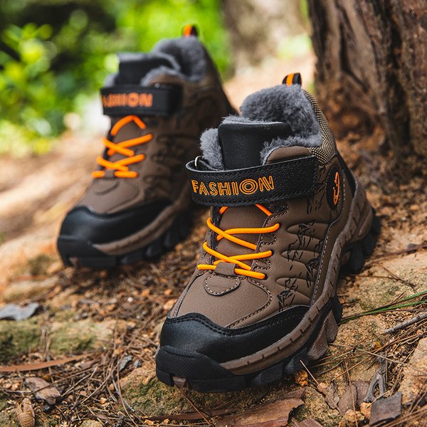 2023 neue Winter Camp Jungen Bergsteigen Schuhe Mode Kinder Teenager Haken & Schleife Kinder Sport Schuh
