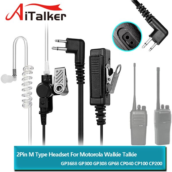 MOTOROLA talkie-walkie Tube acoustique écouteur micro pour DP1400 EP450 GP88S CP88 CP040 CP140 CP180 GP300 GP68 PR400 P080
