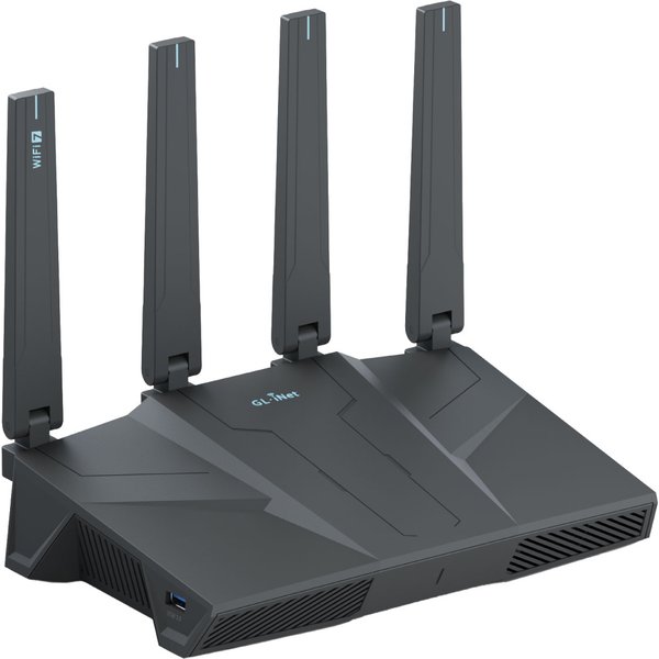 GL.iNet GL-BE6500 (Flint 3e) Dual-Band WiFi 7 Heimrouter für Gaming, WLAN-Router mit 5× 2.5G-Ports, robusten VPN-Funktionen, Kindersicherung, USB3.0, Qualcomm Quad-Core 1,5 GHz, unterstützt ADGuard
