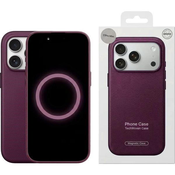 Dla iPhone 18 17 16 15 Pro Max Plus Air Tech Woven Magnetic Case dla MagSafe, odporny na wstrząsy, z miękkimi krawędziami i podwyższoną ochroną aparatu.
