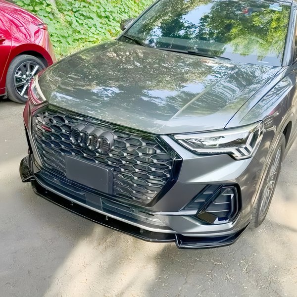 Diffuseur de becquet de lèvre de séparateur de pare-chocs avant de voiture MAX pour Audi Q3 MK2 F3 TFSI TDI s-line 2019-2025 kits de carrosserie réglage ABS noir brillant